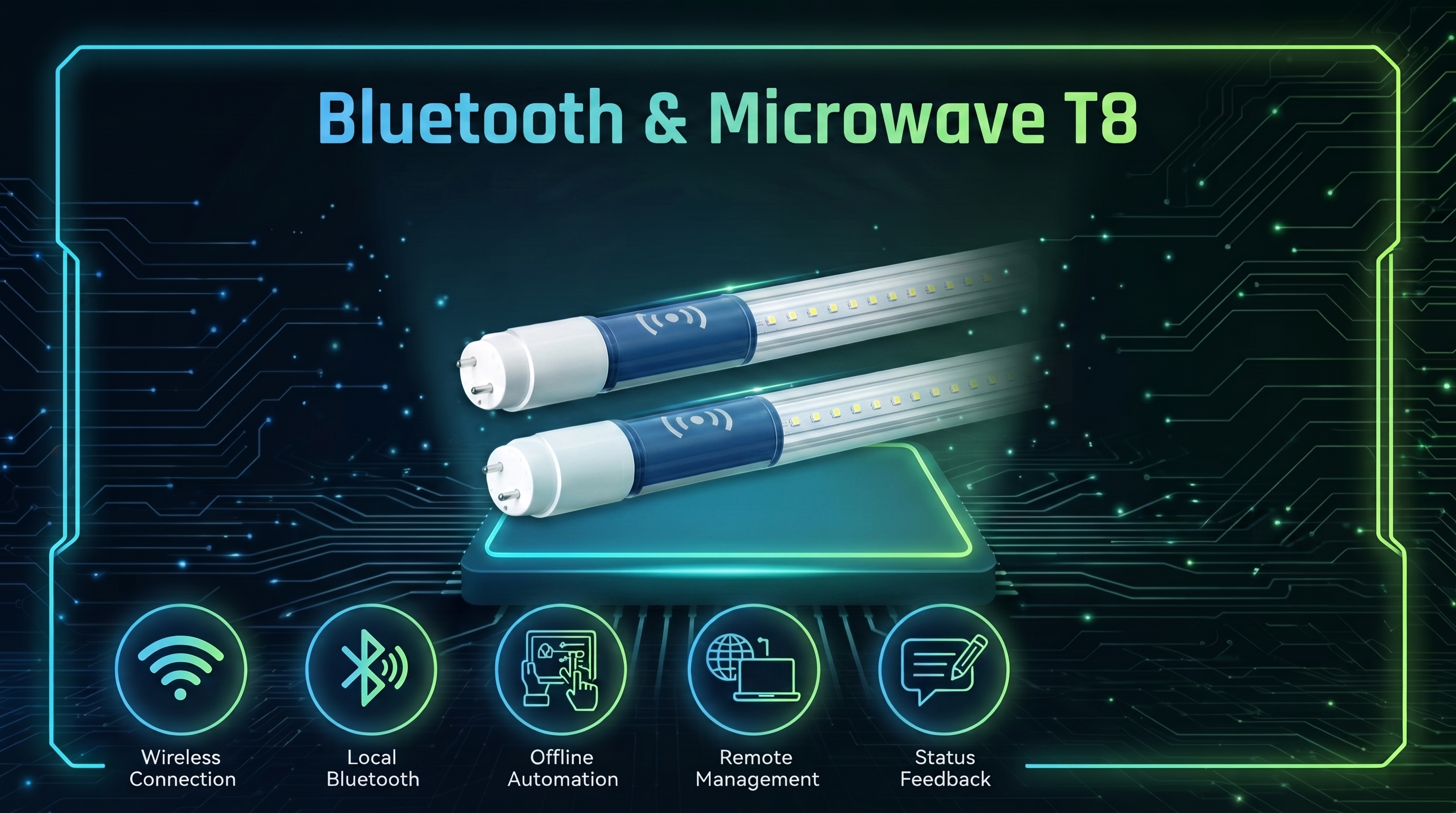 AI Smart Tube, Bluetooth & Microwave T8